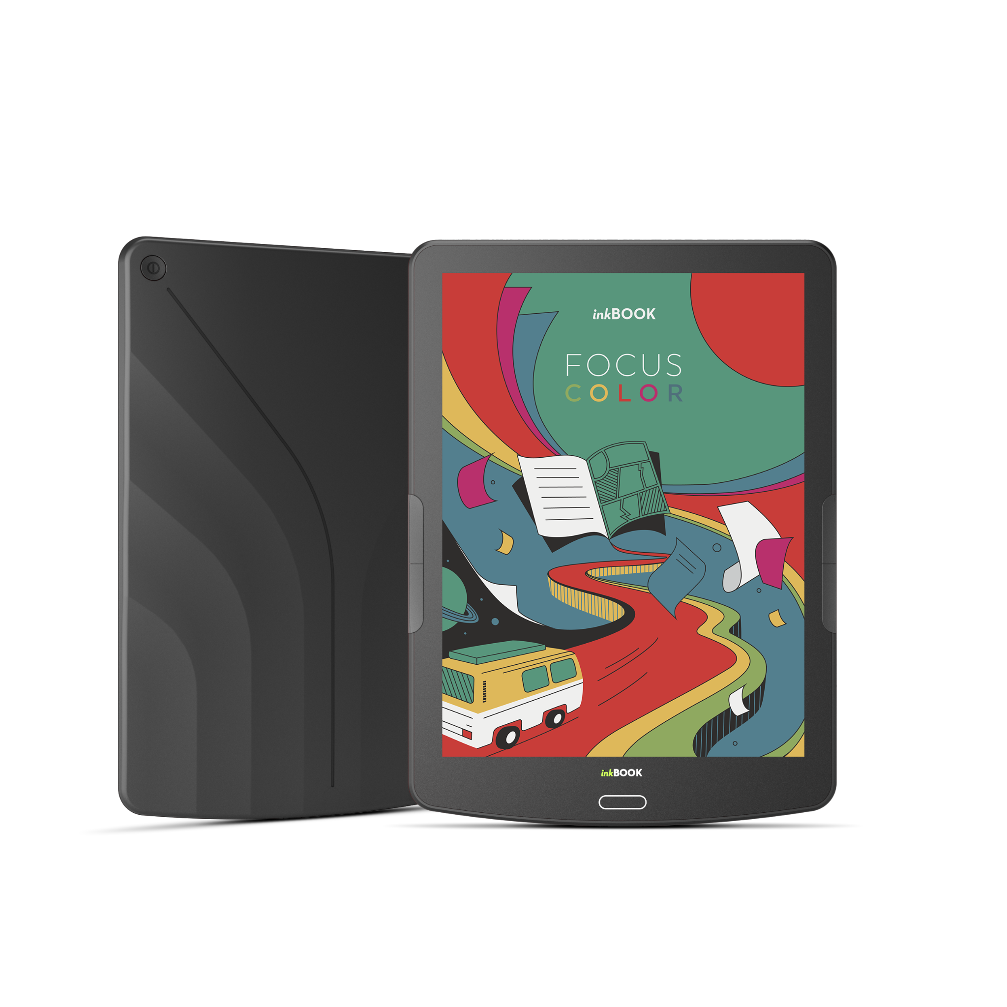 inkBOOK Coloer e-book reader front and back